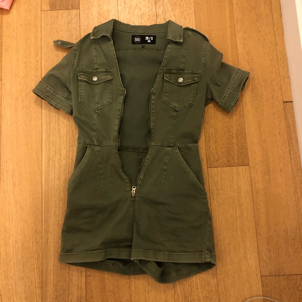 Green jumpsuit